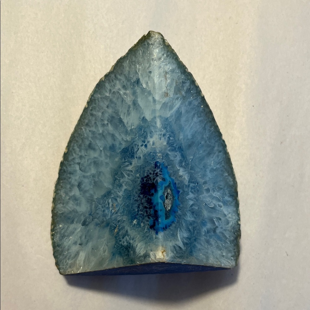 Blue Agate Decorative Geode Slice - Home Accent